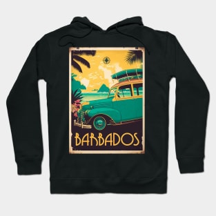 Barbados Vintage Travel Art Poster Hoodie